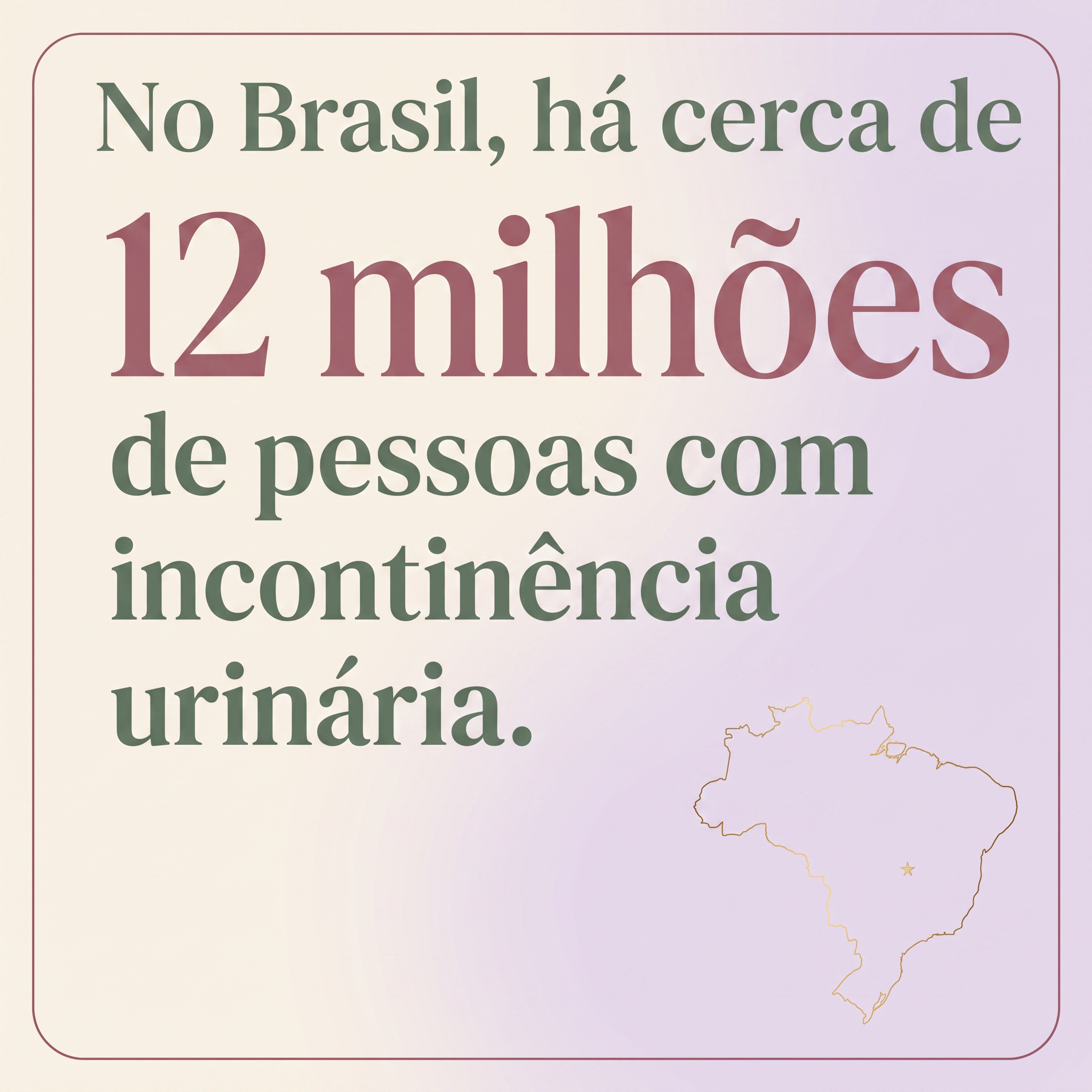 No Brasil, há cerca de 12 milhões de pessoas com incontinência urinária